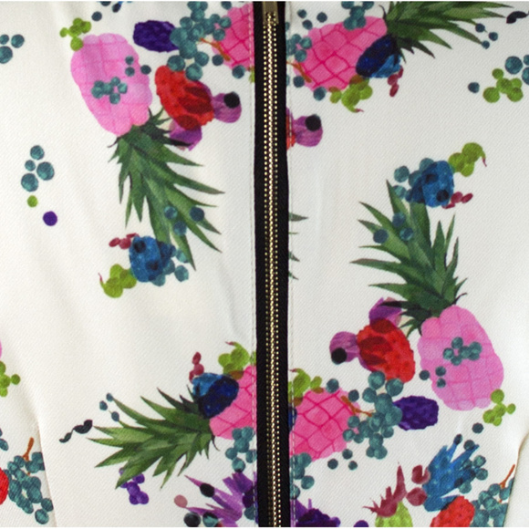 Pepaloves | White Pineapple Print Sheath Dress - Picture 2 of 5